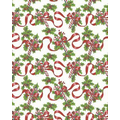 Gift Wrap (24"x100') RED RIBBONS & CANES